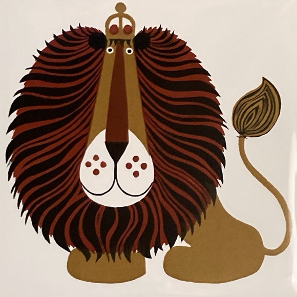 Vintage King Lion Ceramic Tile By Kenneth Townsend - Picture 3 of 11